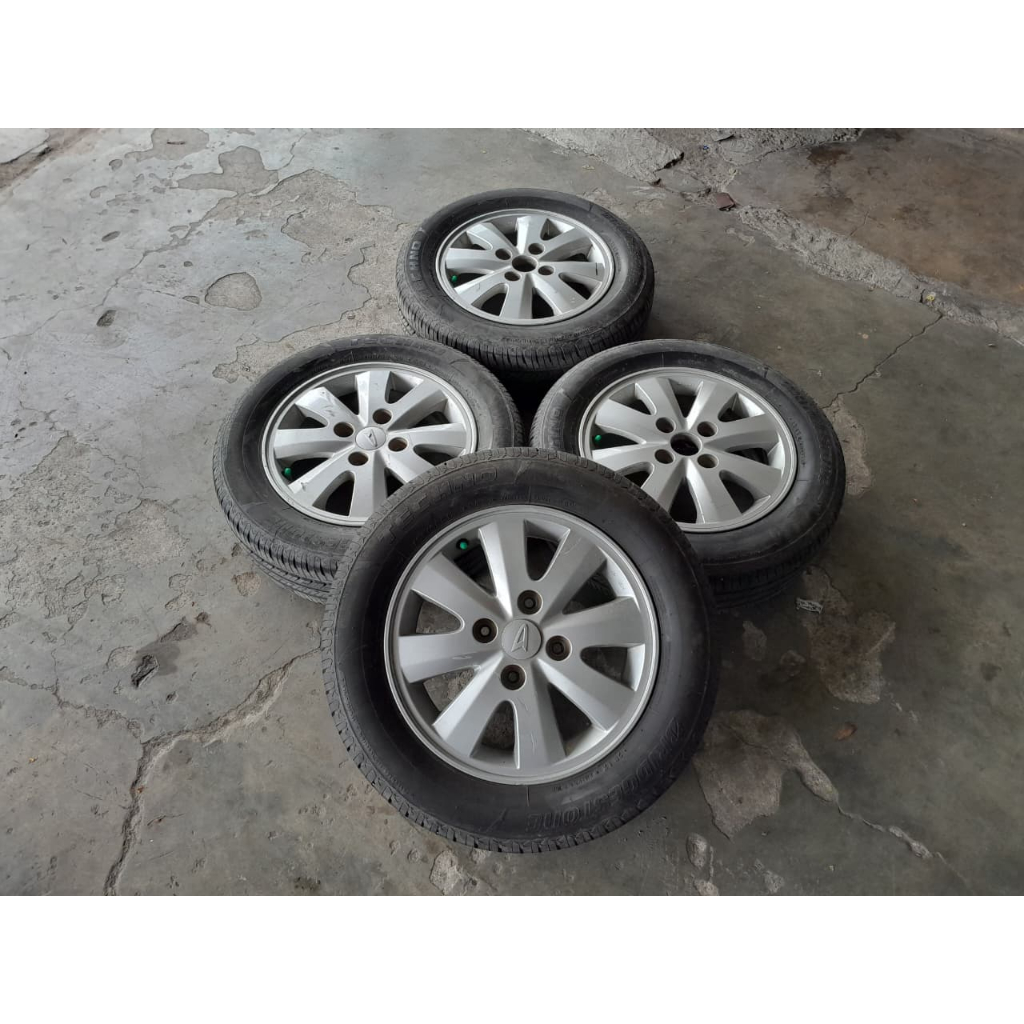 VELG MOBIL ORI STD AVANZA RING 15 LEBAR 5 PCD 4X114 + BAN BRIDGESTONE 185 65 R15 XENIA KIJANG PANTHE