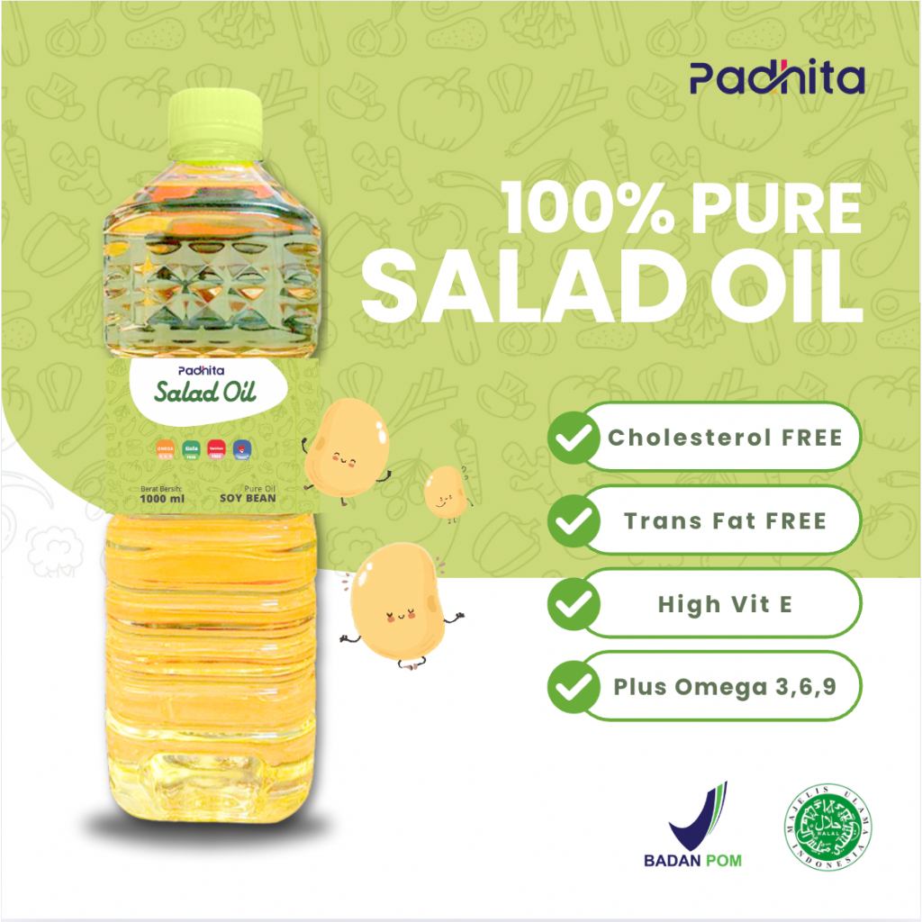100% Salad Oil Soy Bean Soya Minyak Sehat Baik Dressing