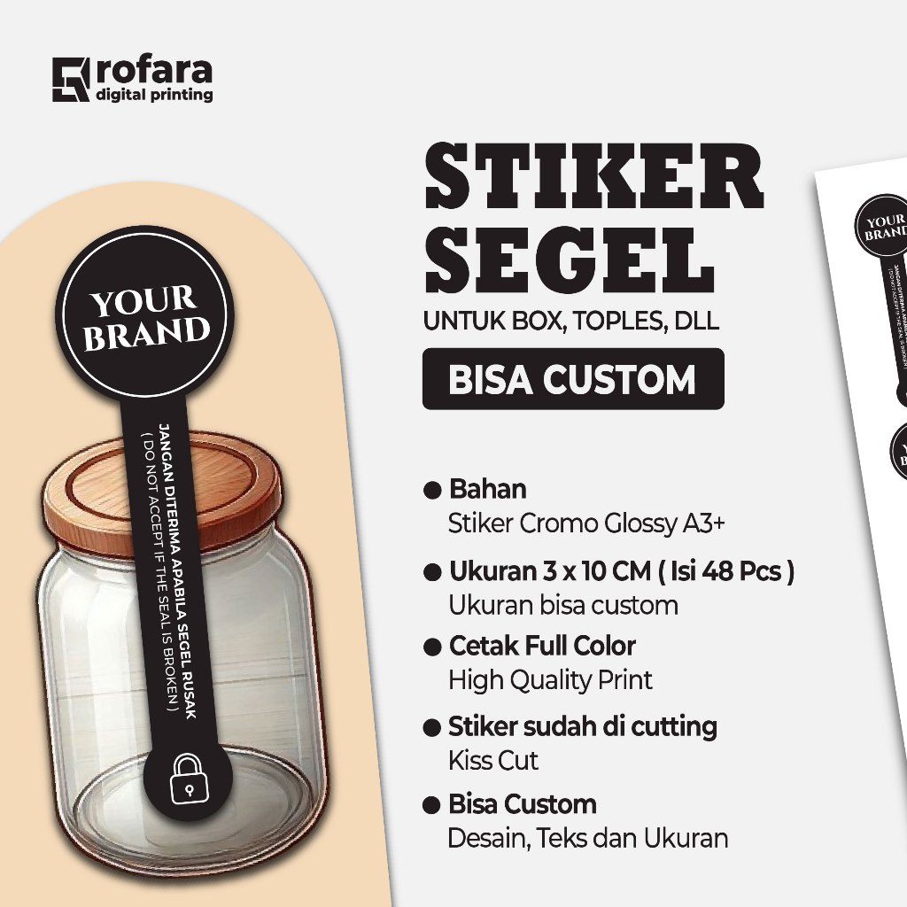 

Stiker Segel | Stiker Seal | Bahan Cromo Glossy - Custom