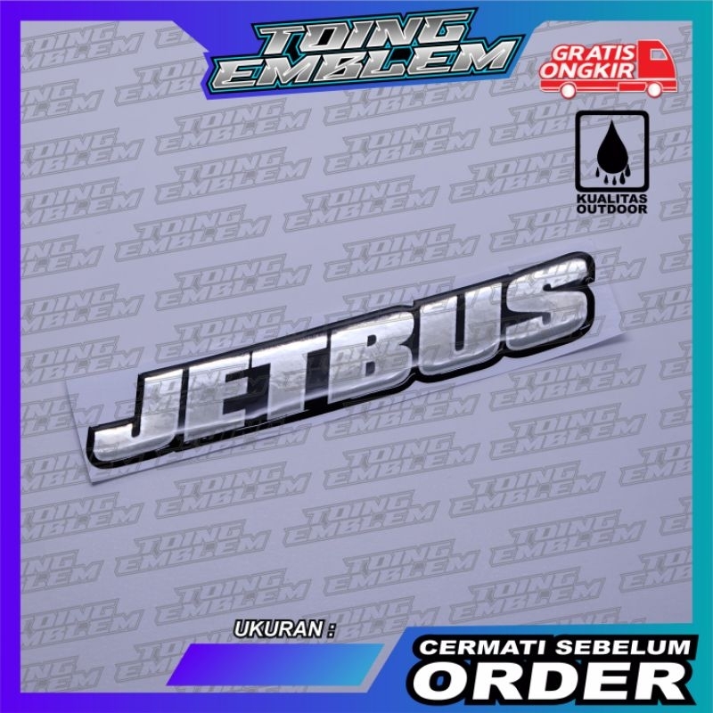 emblem logo jetbus/emblem timbul jetbus/stiker jetbus