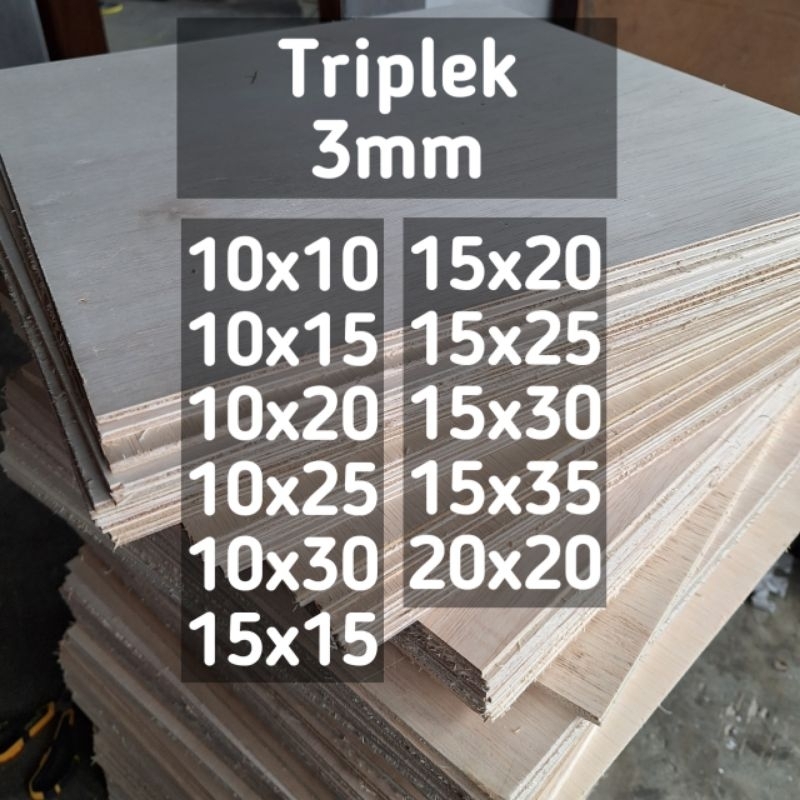 Triplek 3 mm Potongan Papan Triplek Plywood