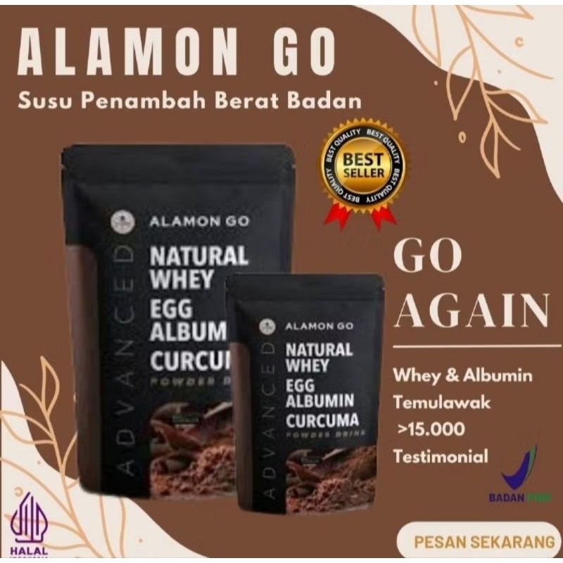 

Susu Penambah Berat Badan / 7x Minum / Alamon GO GAIN / 3 Kombinasi Whey, Egg Albumin, & Temulawak / Penggemuk dan Nafsu Makan