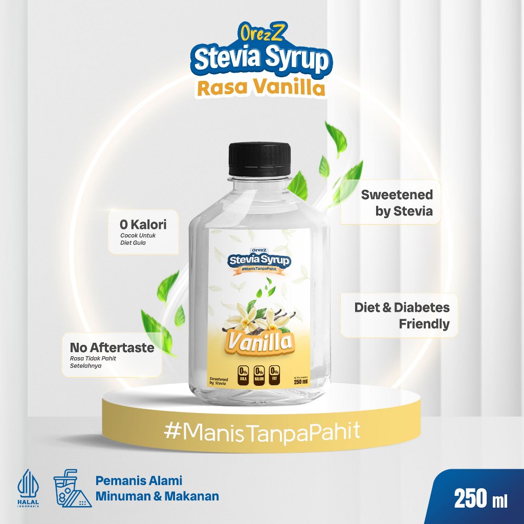 

OREZZ Pemanis Nol 0 Kalori Rasa Vanila 250 ML
