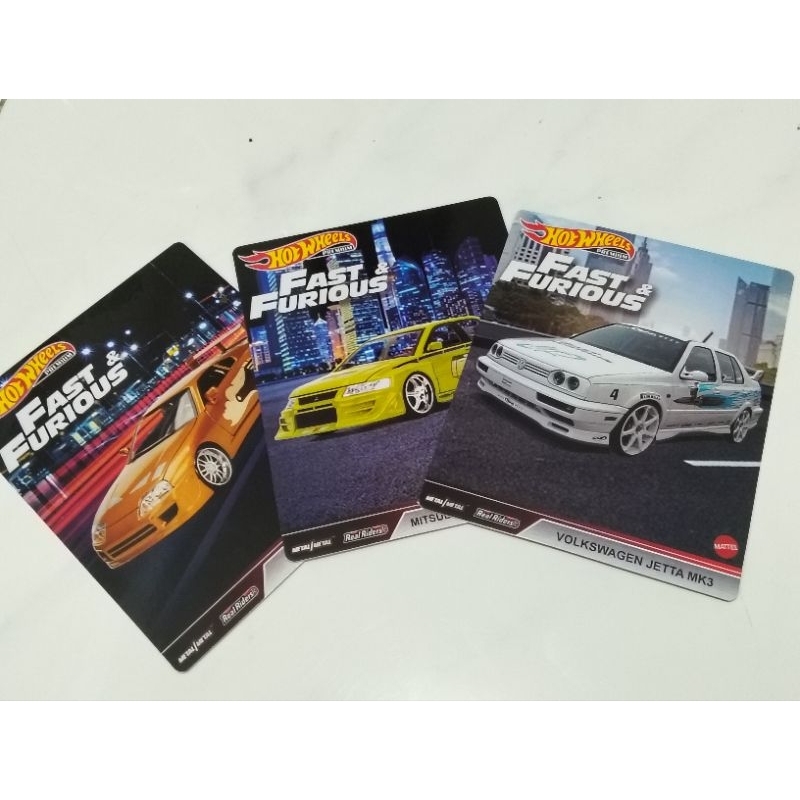 Custom Card Hotwheels Premium Fast Furious Supra,Evo,Jetta