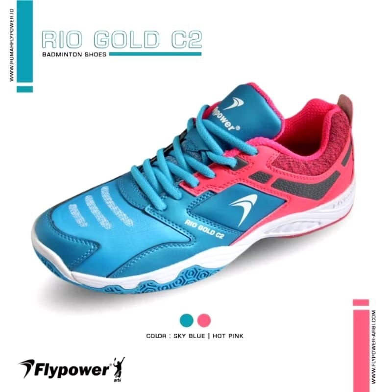 Sepatu Badminton flypower RIO GOLD C2