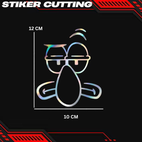 STIKER CUTTING SQUIDWARD TEMPELAN CUTTING KARTUN SQUIDWARD STICKER CUTTING KEREN TERMURAH TERLARIS