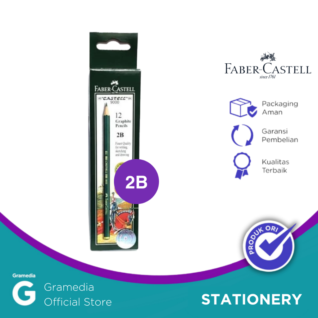 

Faber Castell Pencil 9000 2B/12pcs