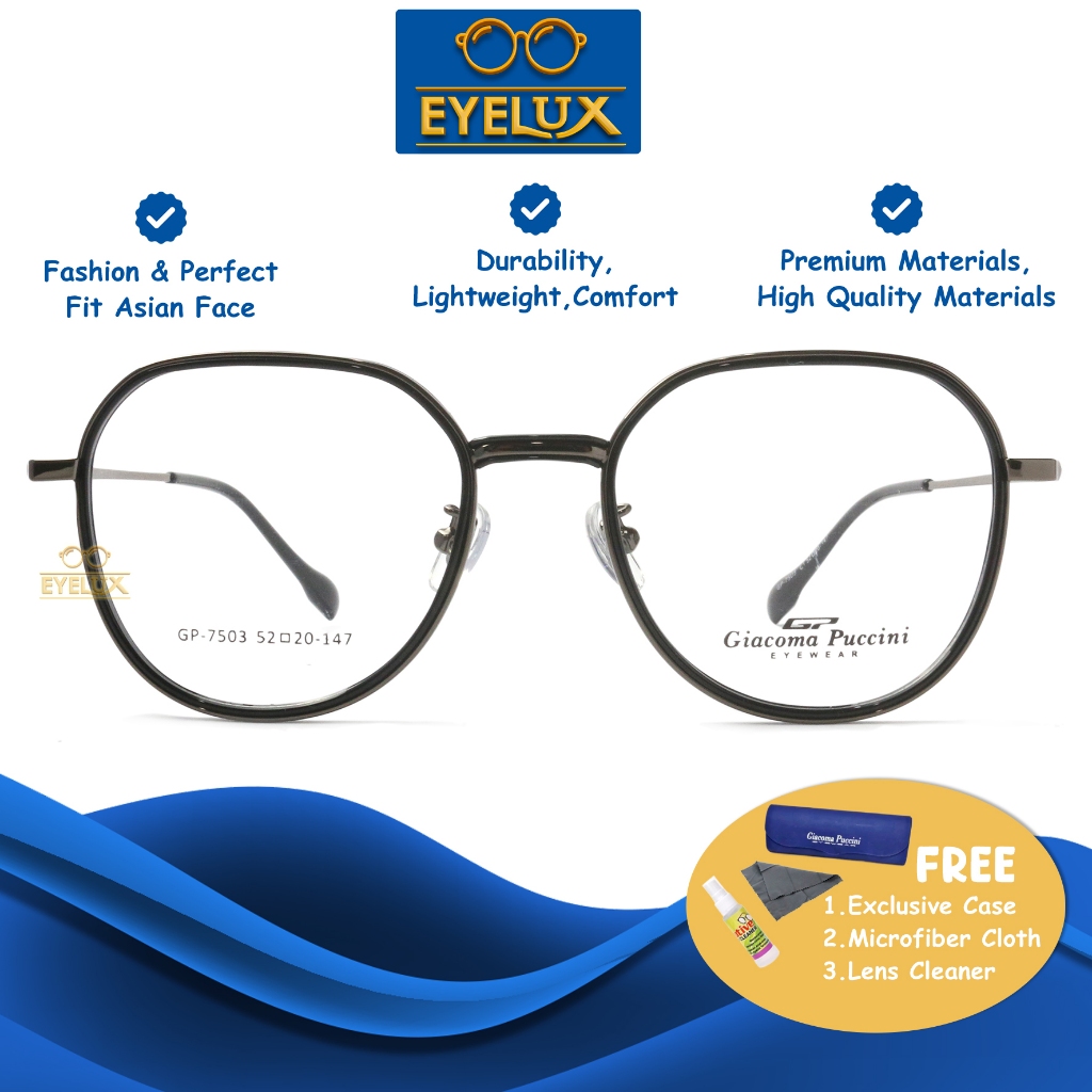 Giacoma Puccini Eyewear / GP 7503 / 52-20-147 / Frame Kacamata Giacoma Puccini ORIGINAL