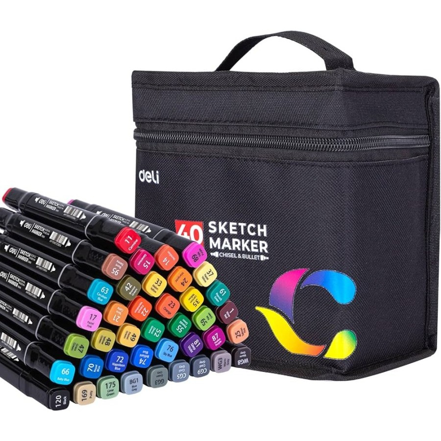 

Deli Sketch Markers 40 Warna Dengan Tas (70806-40)