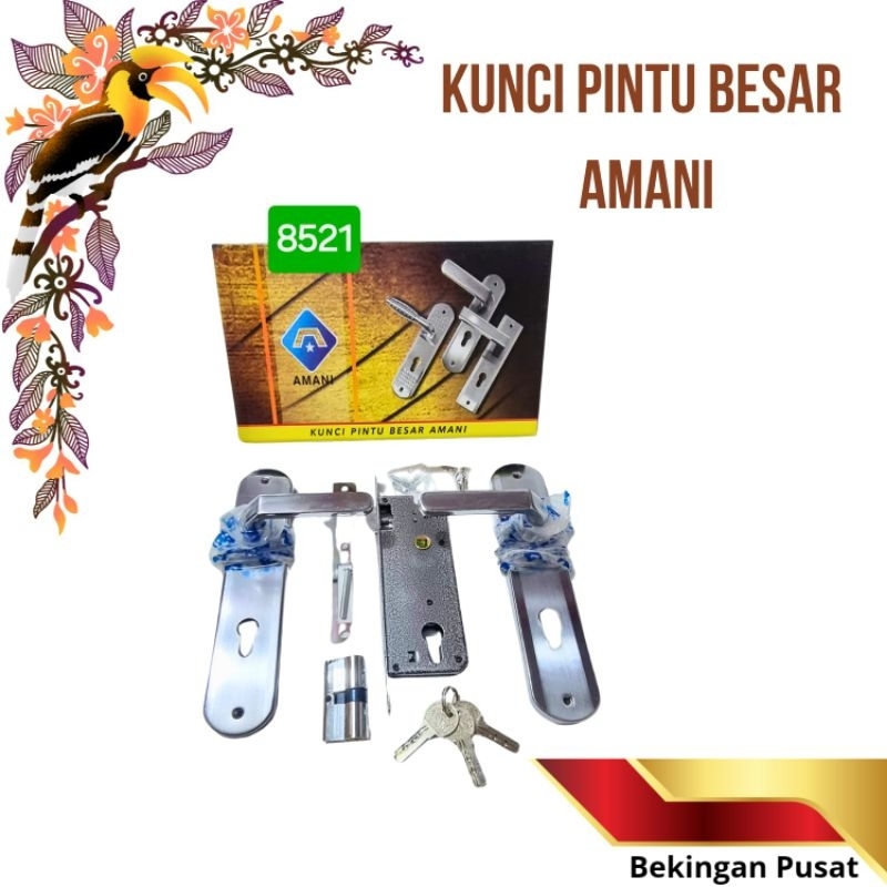 Kunci Pintu / Slot Pintu Besar BABET Amani Bulat