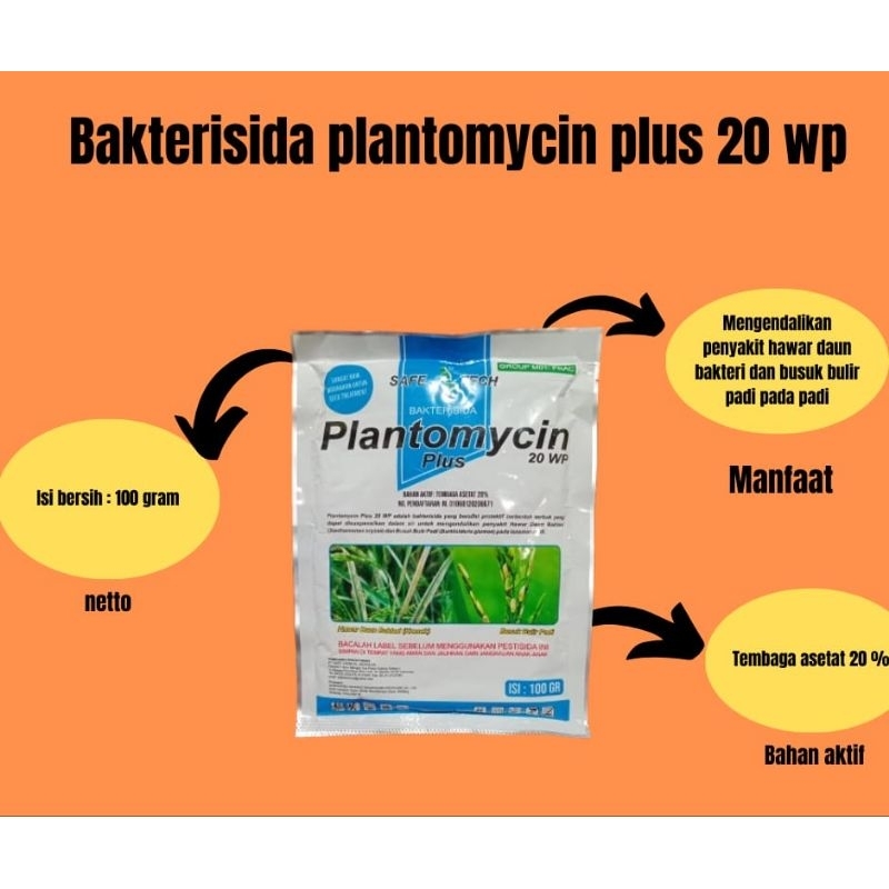 BAKTERISIDA PLANTOMYCIN PLUS 20 WP 100 GRAM