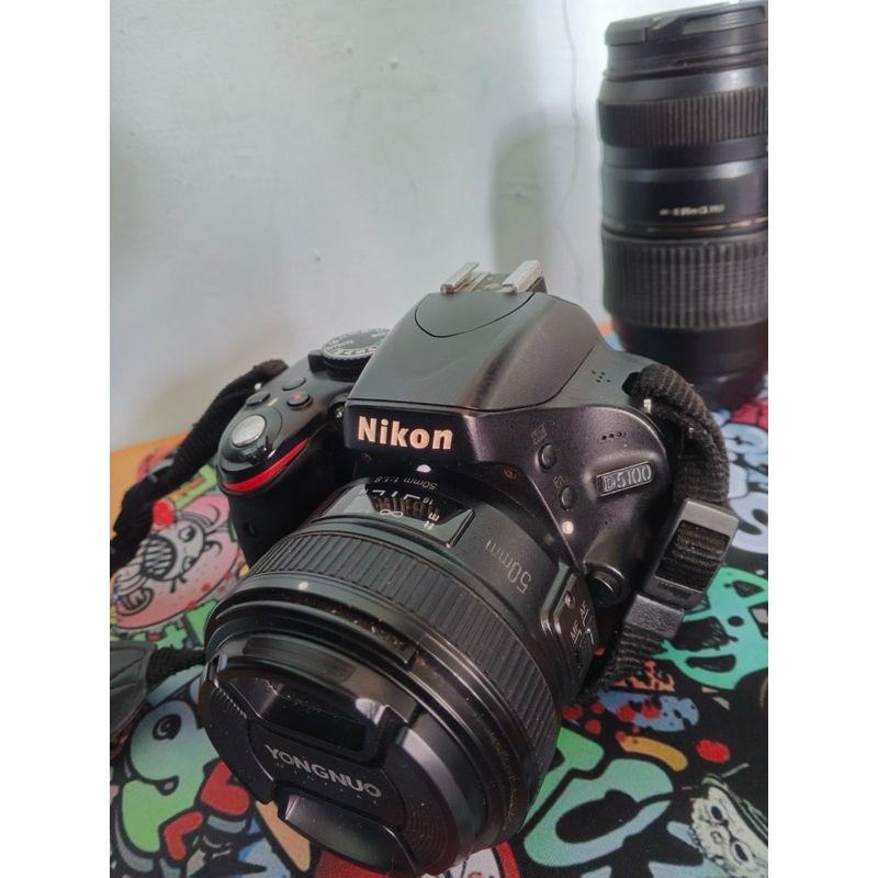 Kamera Bekas Murah Nikon D5100 + Lensa Yongnuo 50mm + Lensa Tamron 70-300 + Tas Eiger