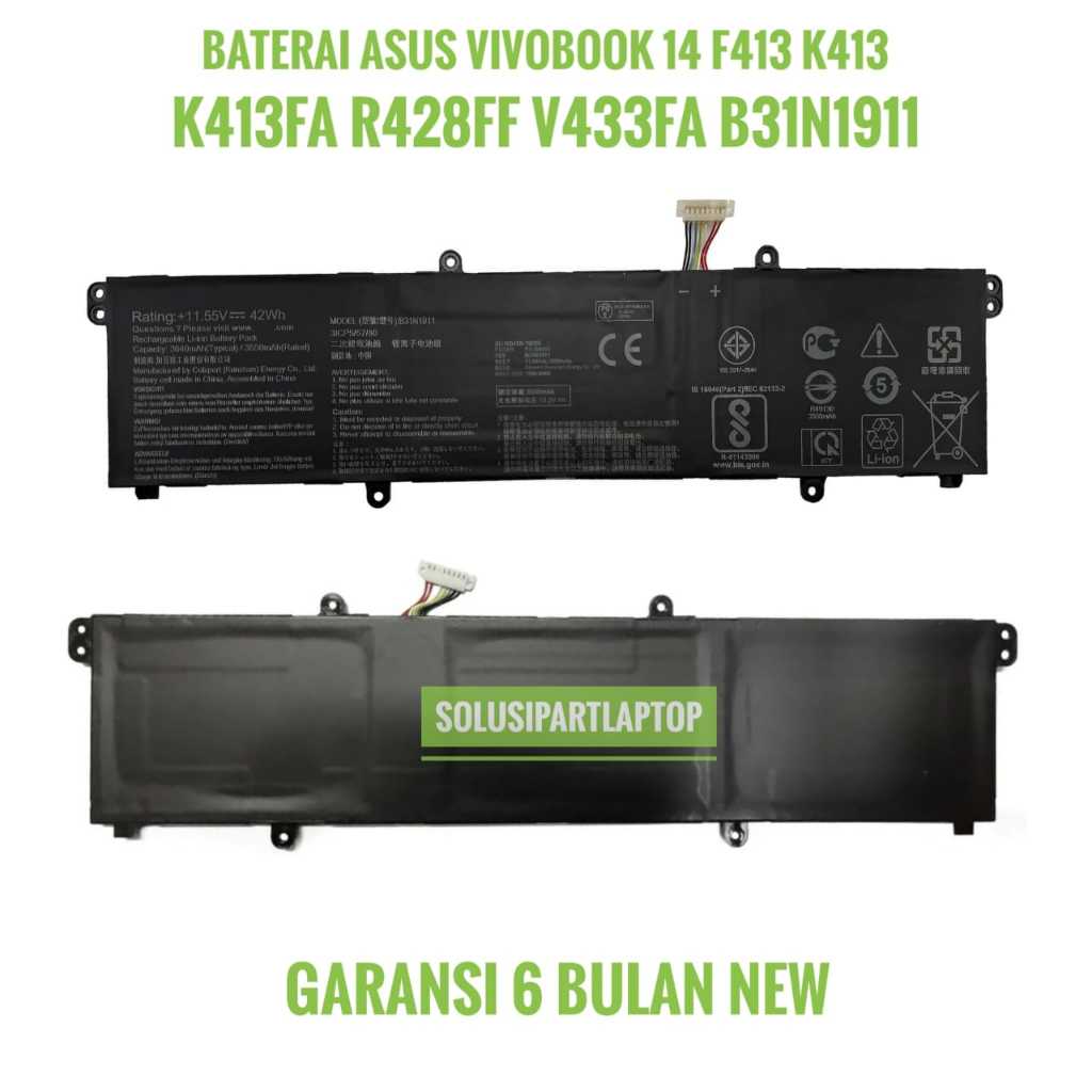 Baterai Untuk Asus TM420IA M413 M413DA TP412UA C31N1911 B31N1911