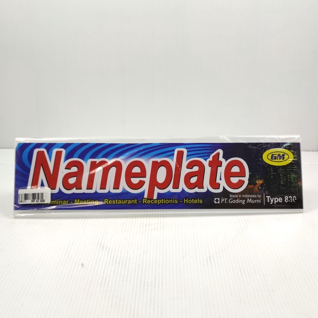 

Stand Acrylic GM Nameplate Type 830 Ukuran 8 x 30