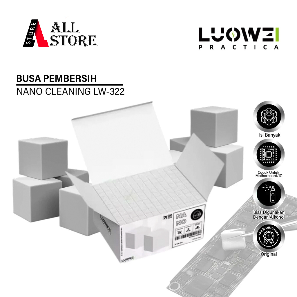 Luowei LW-322 High Density Nano Cleaning Sponge Original - Busa Pembersih Untuk IC Motherboard Elekt