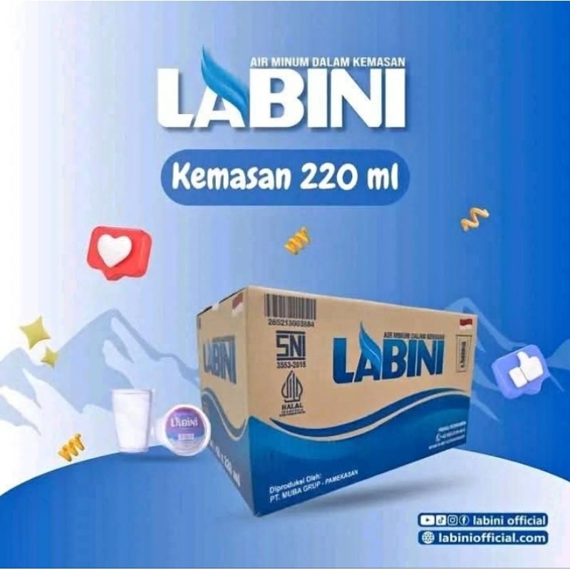 

LABINI air mineral gelas 220mlx48 pcs