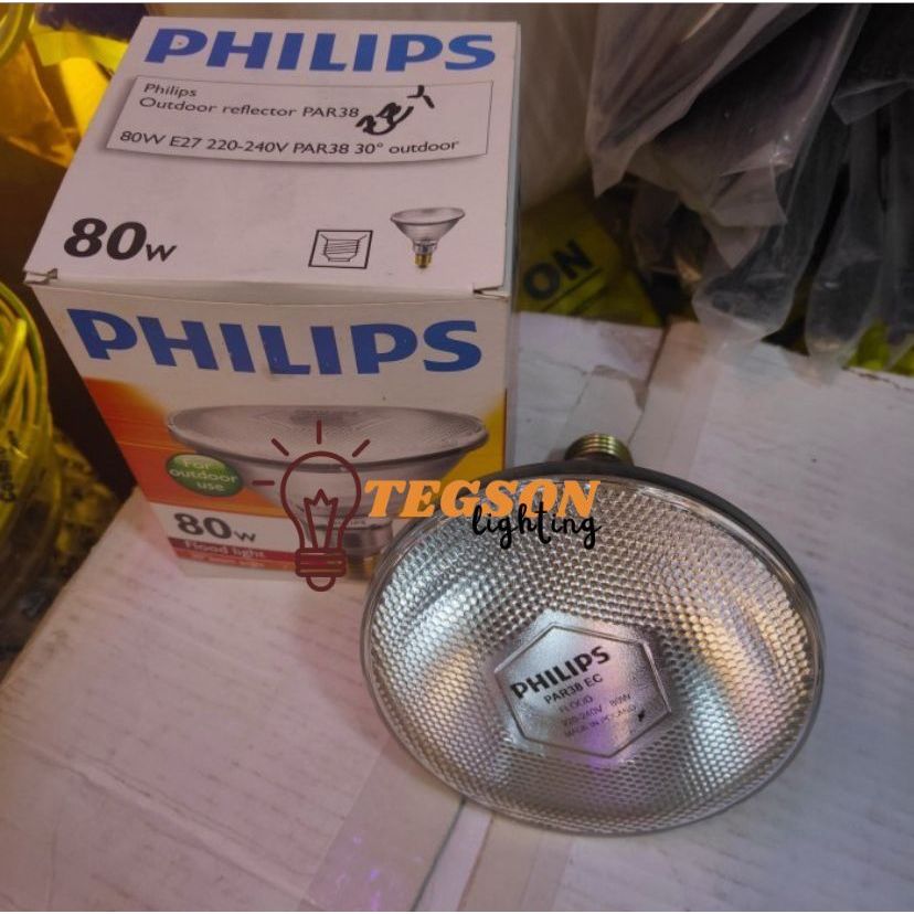 Philips Lampu Sorot / FLOODLight Outdoor PAR38 80 Watt & 120 Watt  30D E27