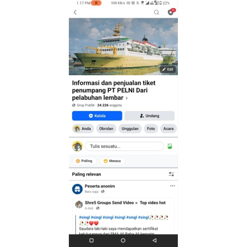jual grup Facebook