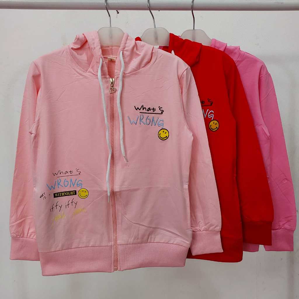 Jaket topi anak perempuan impor