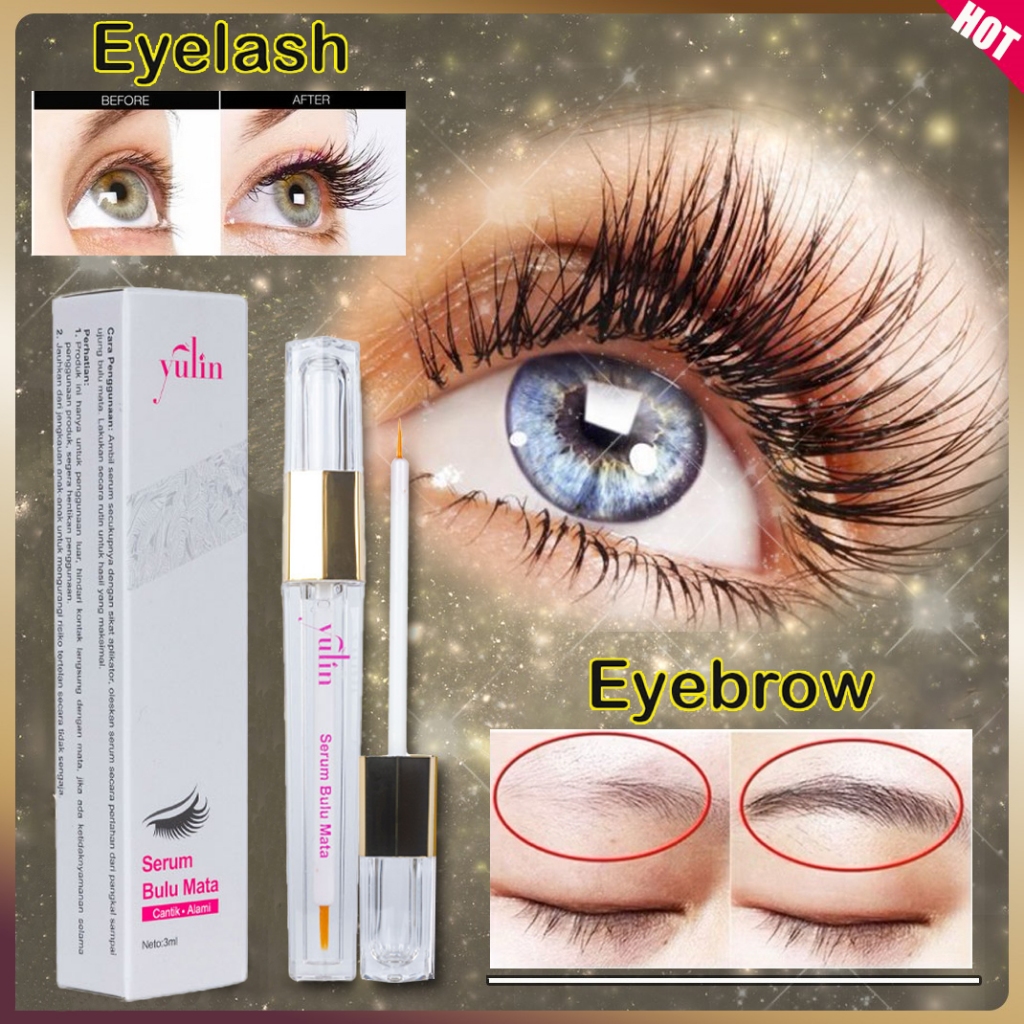 YULIN Serum Bulu Mata Penumbuh Bulu Mata dan Alis Penumbuh Bulu Mata Alis dengan Cepat BPOM Grow Las