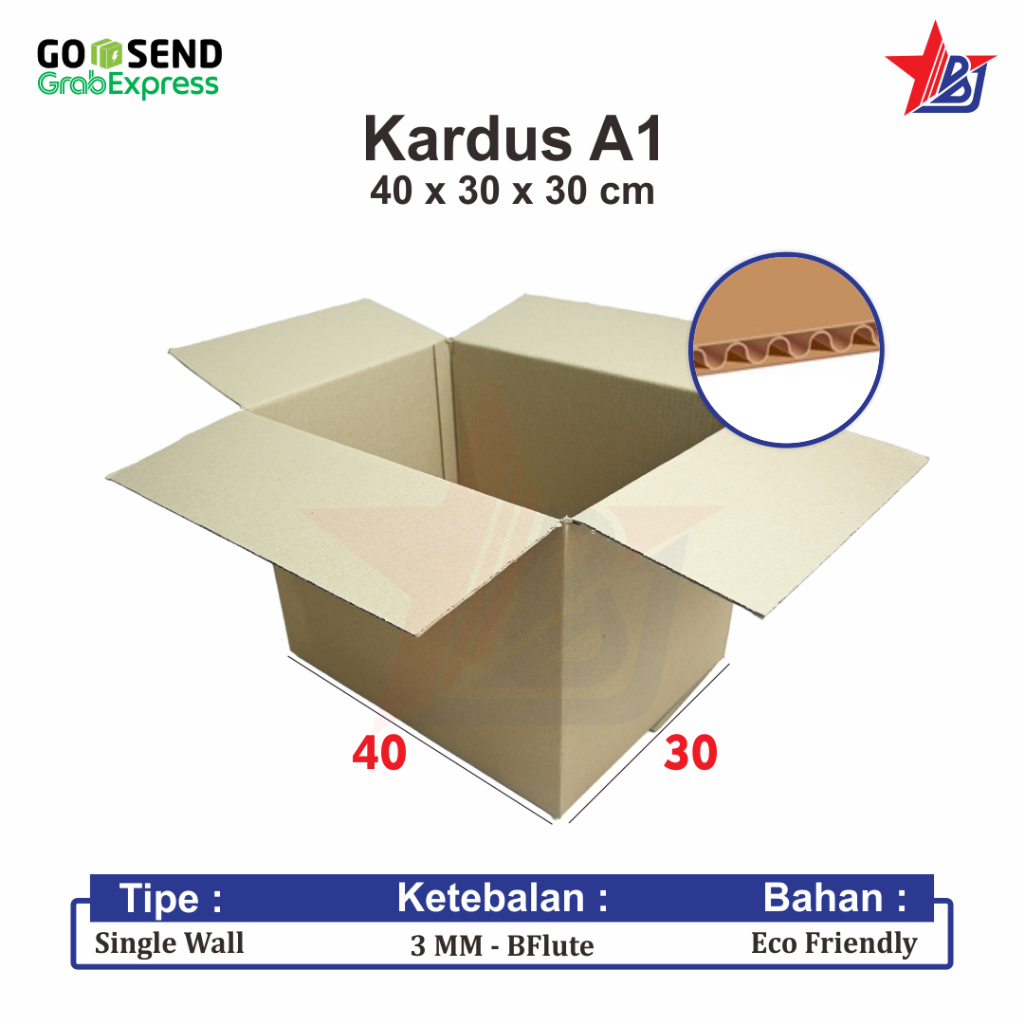 

KARDUS / KARTON BOX POLOS Uk. 40x30x30 CM