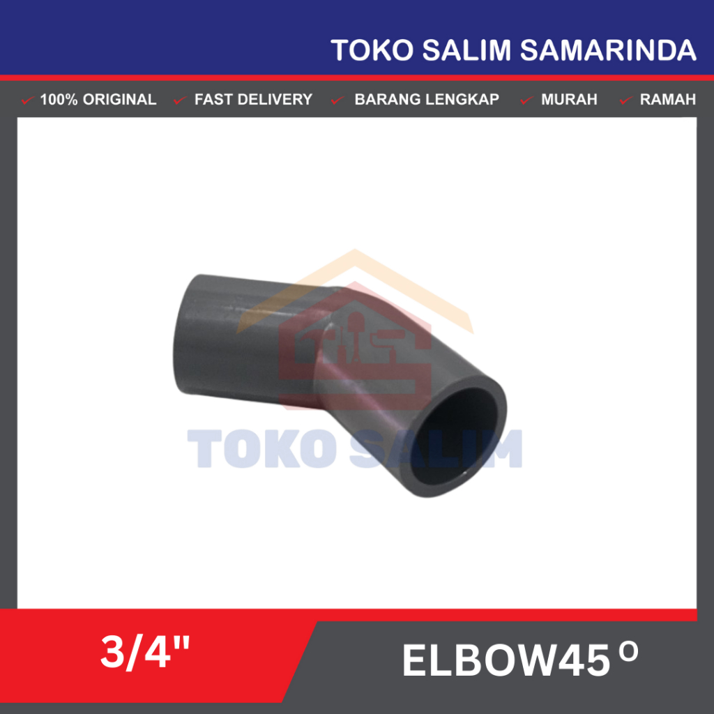 Elbow45 3/4" Knee 45 derajat 3/4 inch PVC