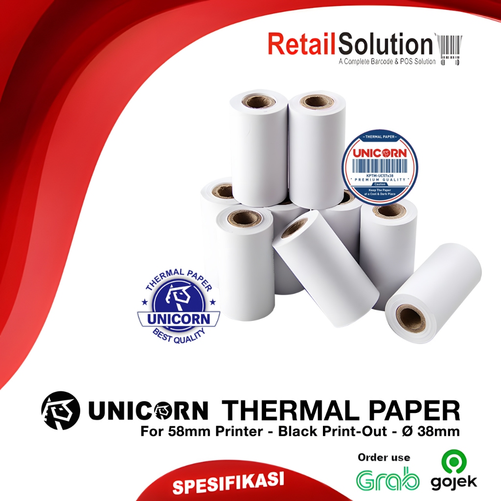 

Kertas Kasir Struk Mini Printer Thermal - 57x38mm / 57x38 mm / 57 x 38 mm