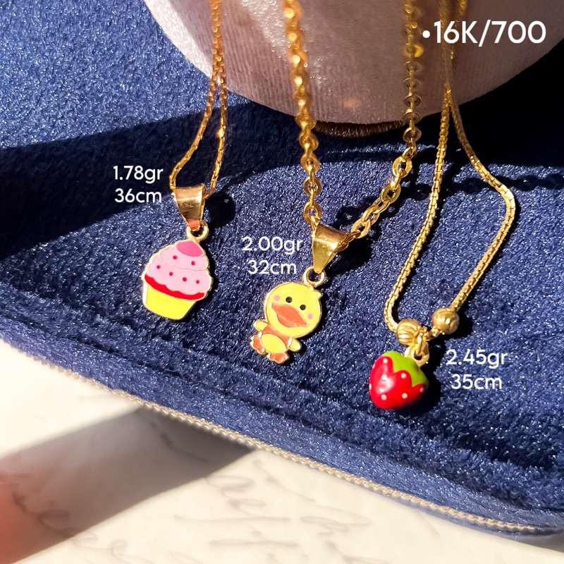 Kalung Emas Anak Asli Stroberi Hello Kitty Cantik Kalung Anak Kadar 700