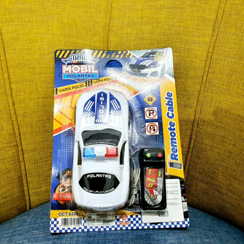 GDM - Mainan mobil remot kontrol polisi kabel anak laki laki - Rc kabel mobil polisi
