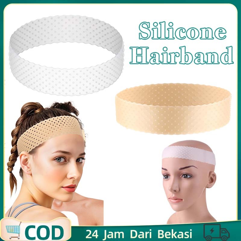 Hair Band Silicone Grip Headband Hair Band Ikat Kepala Silikon Untuk Rambut Palsu Anti Selip Non Sli