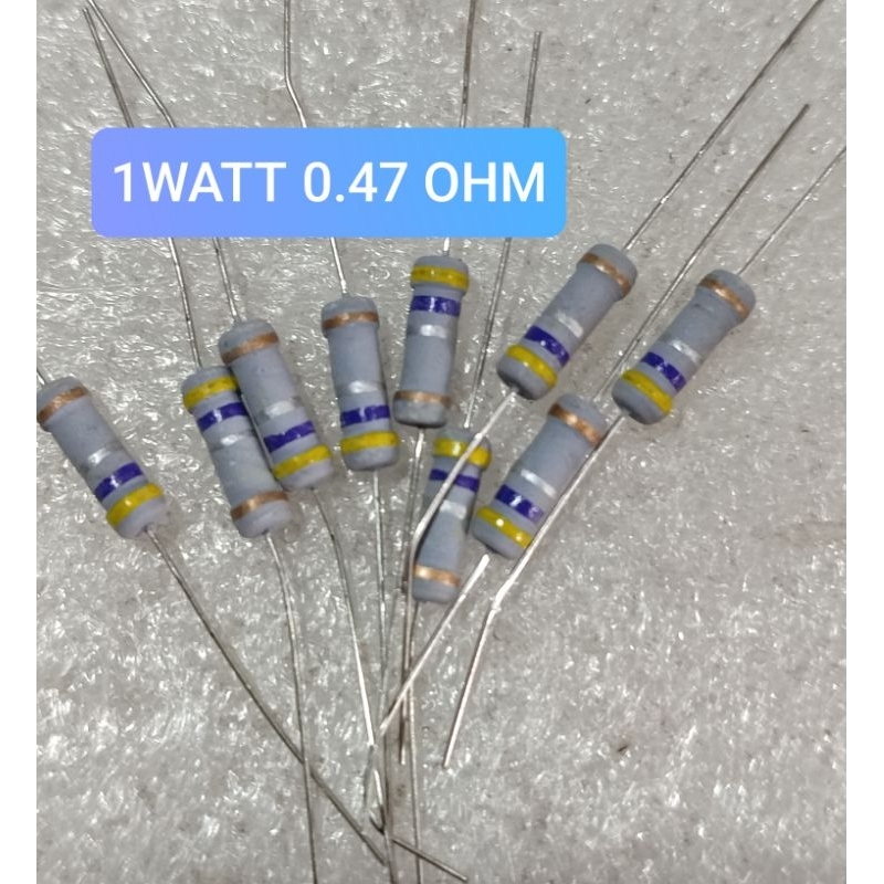 10BUAH RESISTOR 1 WATT 0.47 OHM 1WATT 0.47ohm 0r47 ohm 1W