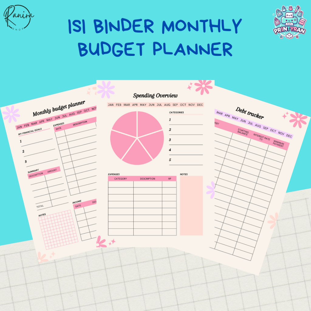 

Printyran Isi Binder Monthly Budget Planner Ukuran B5