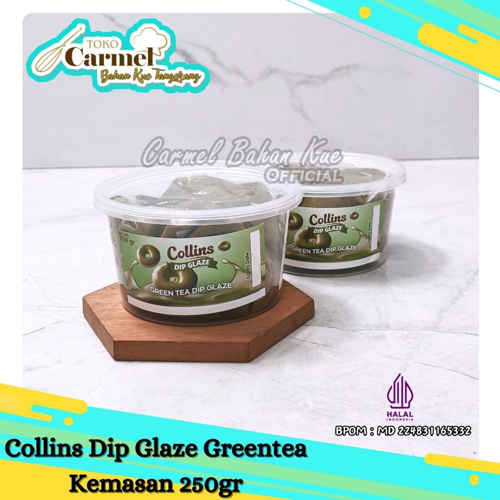 COLLINS DIP GLAZE 250GR REPACK Topping Dipping Glaze Donat Aneka Rasa FREE BUBBLE WRAP Tiramisu 250gr 5