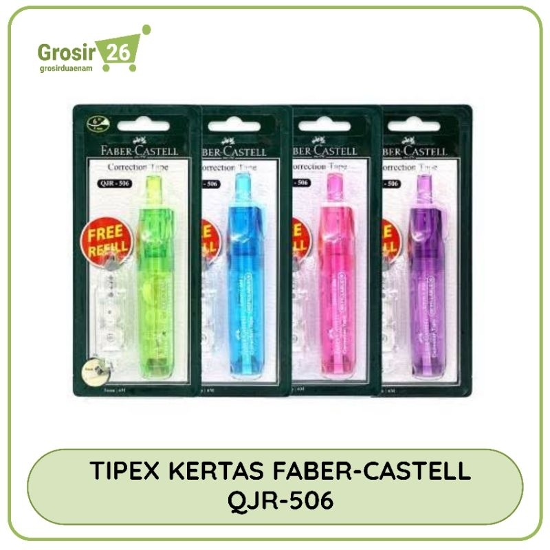 

(1 pcs) tipex kertas / correction tape / tip-ex faber-castell qjr-506 | 6 meter