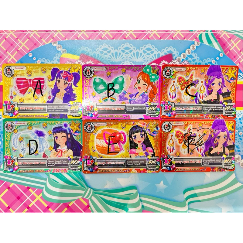 Kartu Aikatsu Accessory Starlight Idol Academy Hikari Michelle Asami Mizuki Yuka Campaign Seri 3 Ori
