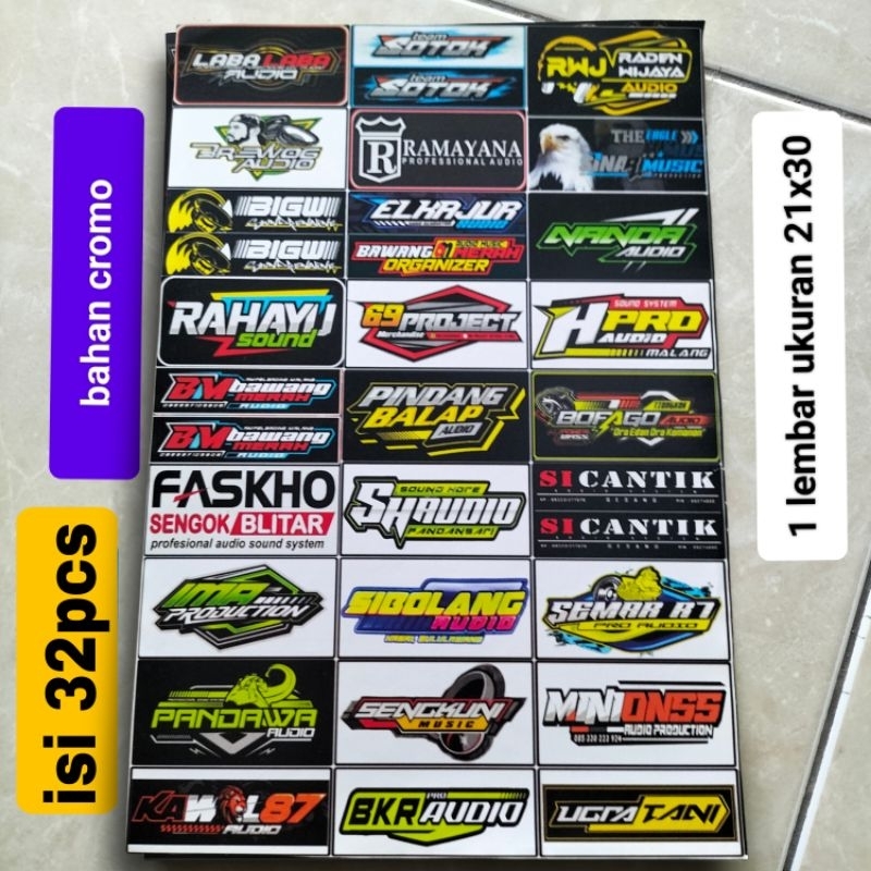 

STIKER SOUNDSYSTEM BAHAN CROMO GLOSY