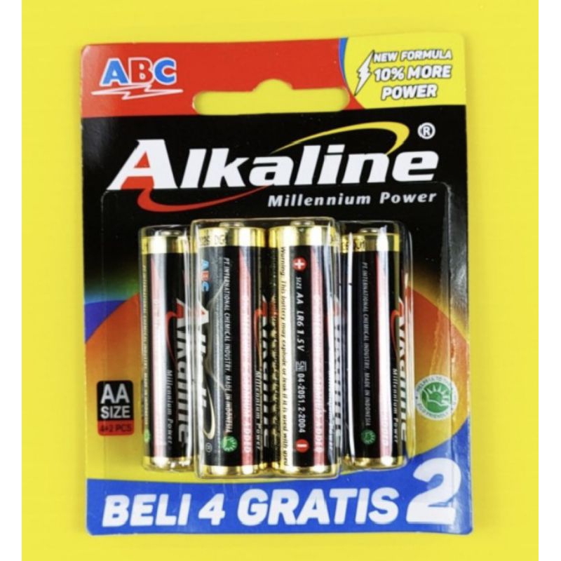 baterai Alkaline AA (isi 6)