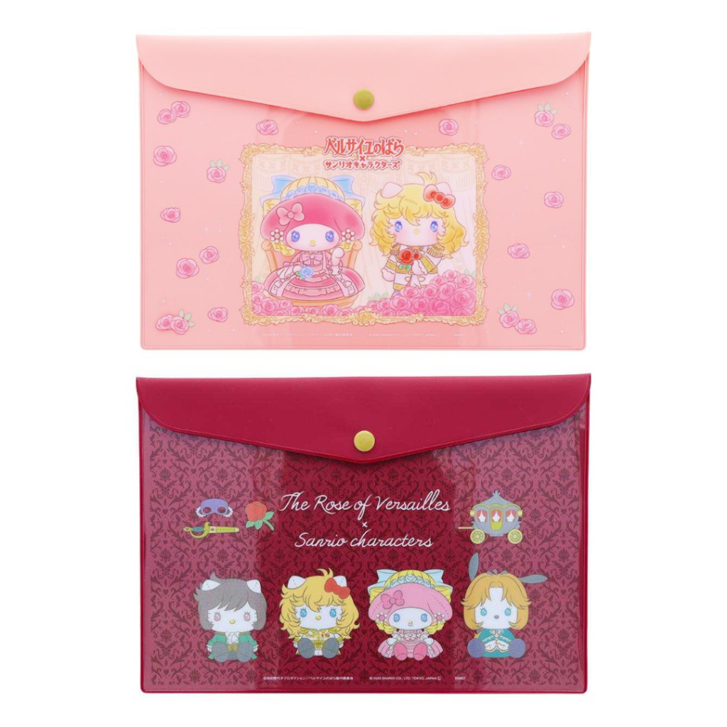 

Flat Case B5 Sanrio x The Rose of Versailles Loose Leaf Holder Map Dokumen Pouch Limited Edition