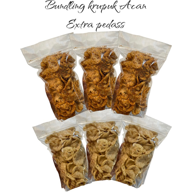 

BUNDLING ISI 6 KRUPUK ACAN EXTRA PEDAS