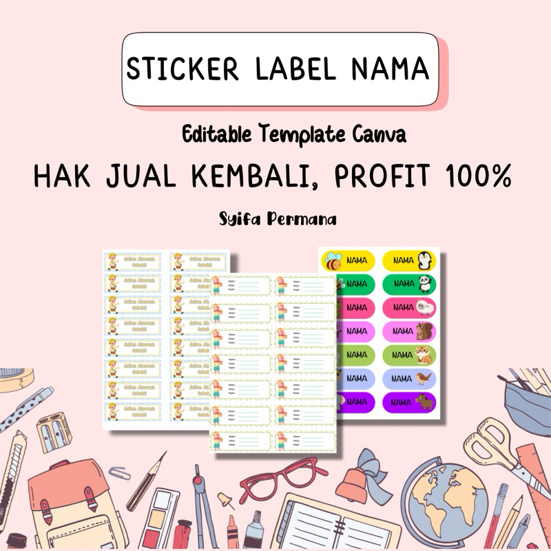 

TEMPLATE Sticker Label Nama | Baca Deskripsi