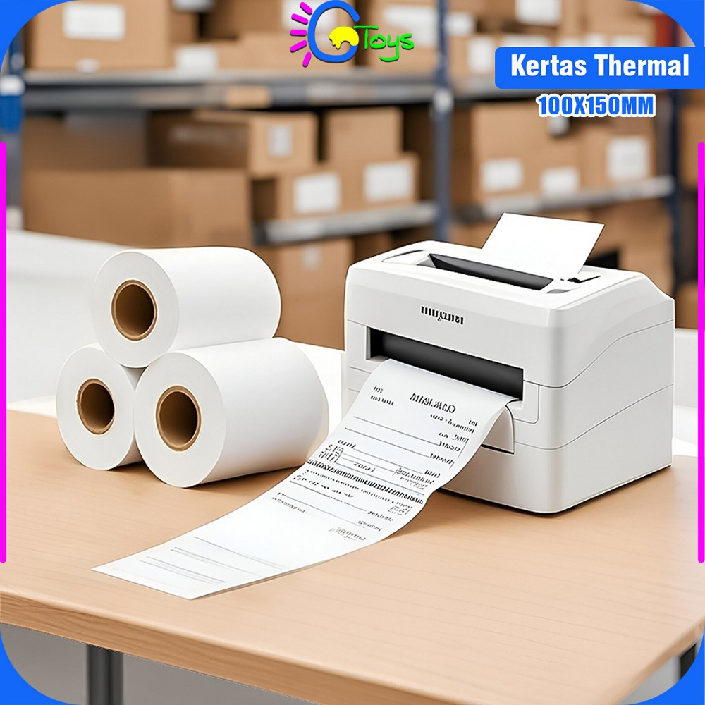 

CR-A72 Label Sticker Thermal 100x150 MM Isi 500 LEMBAR / Kertas Stiker Resi Label Barcode / Kertas Thermal Kertas Printer