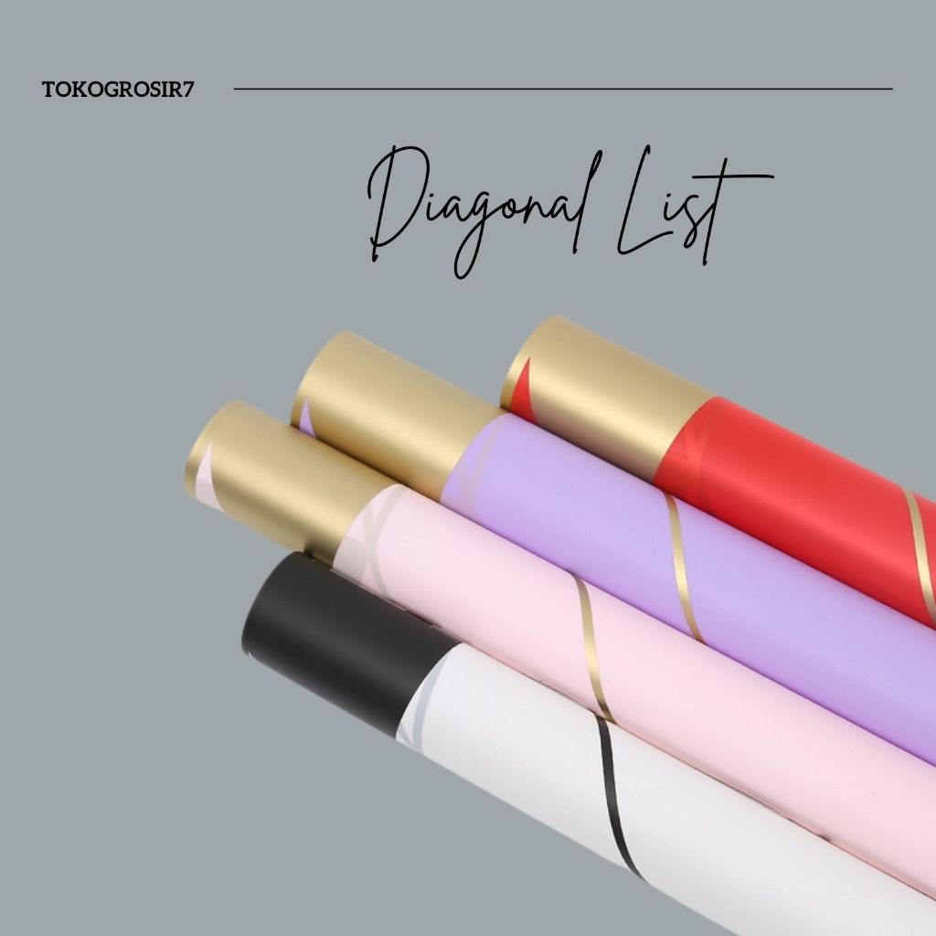 

KERTAS BUKET MOTIF DIAGONAL GOLD LINE FLOWER WRAPPING COLOR TRANSPARENT CELLOPHANE