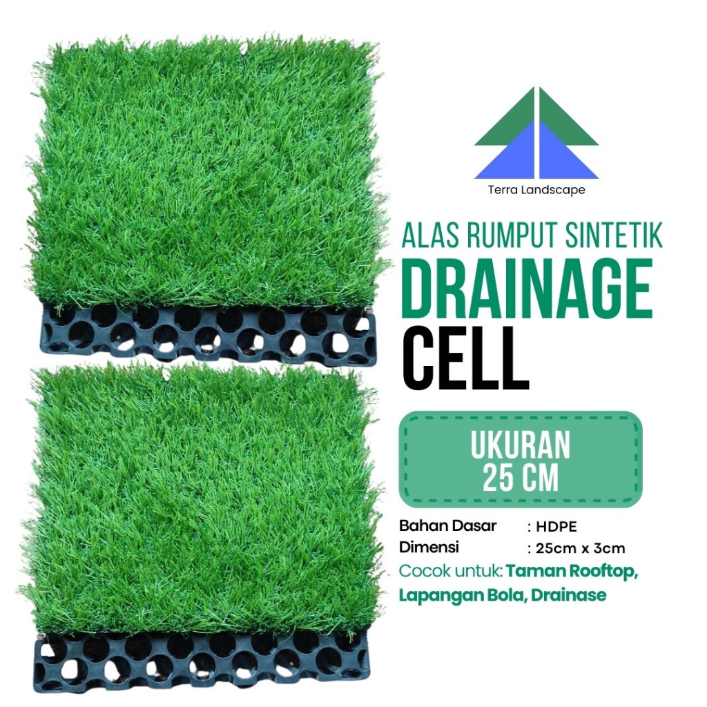 Drainase Cell 25cm | drainase cell 25cm alas rumput sintetis