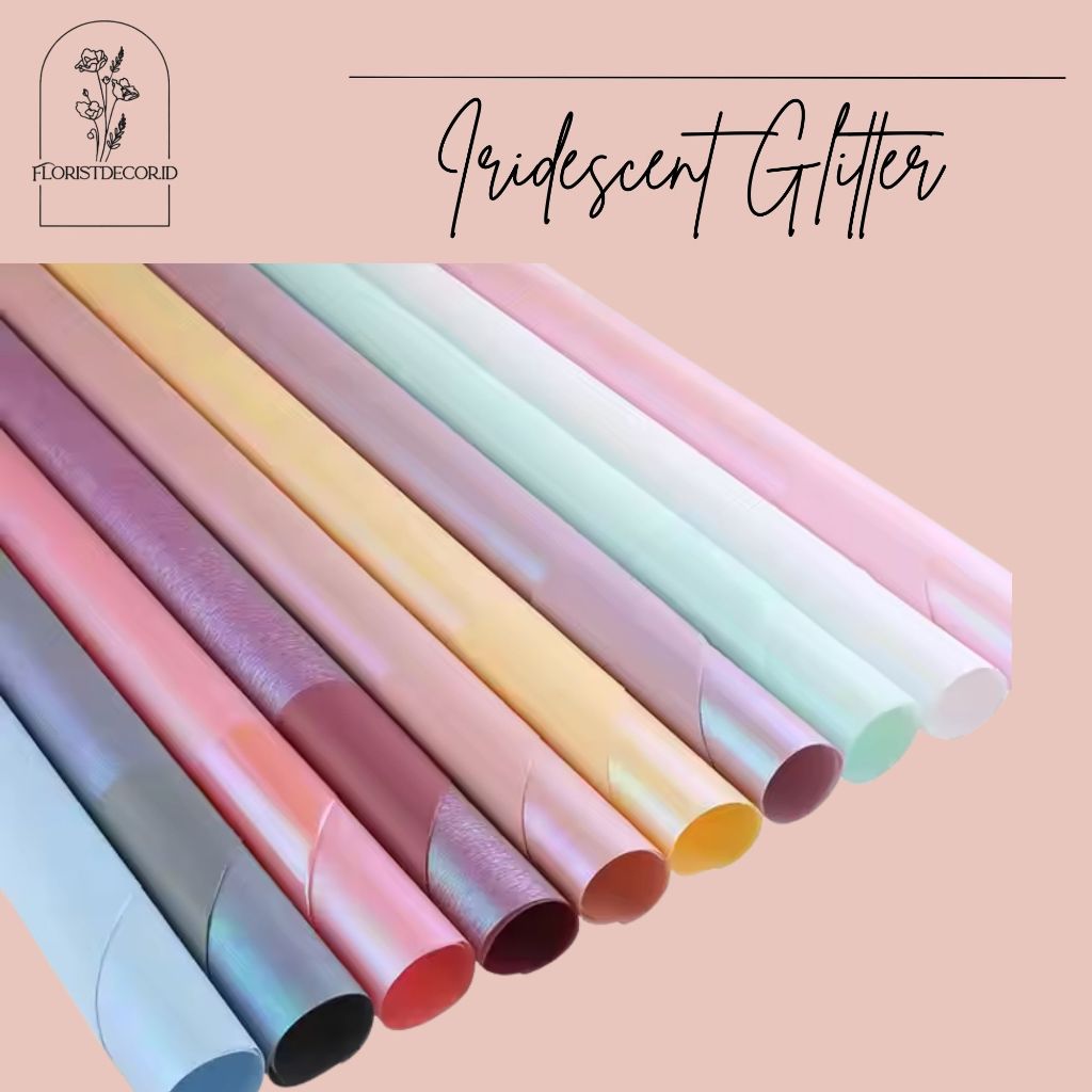 

( ECER ) TERMURAH IRIDESCENT GRADIENT METALIC FLOWER WRAPPING GRADASI COLOR PAPER CELLOPHANE
