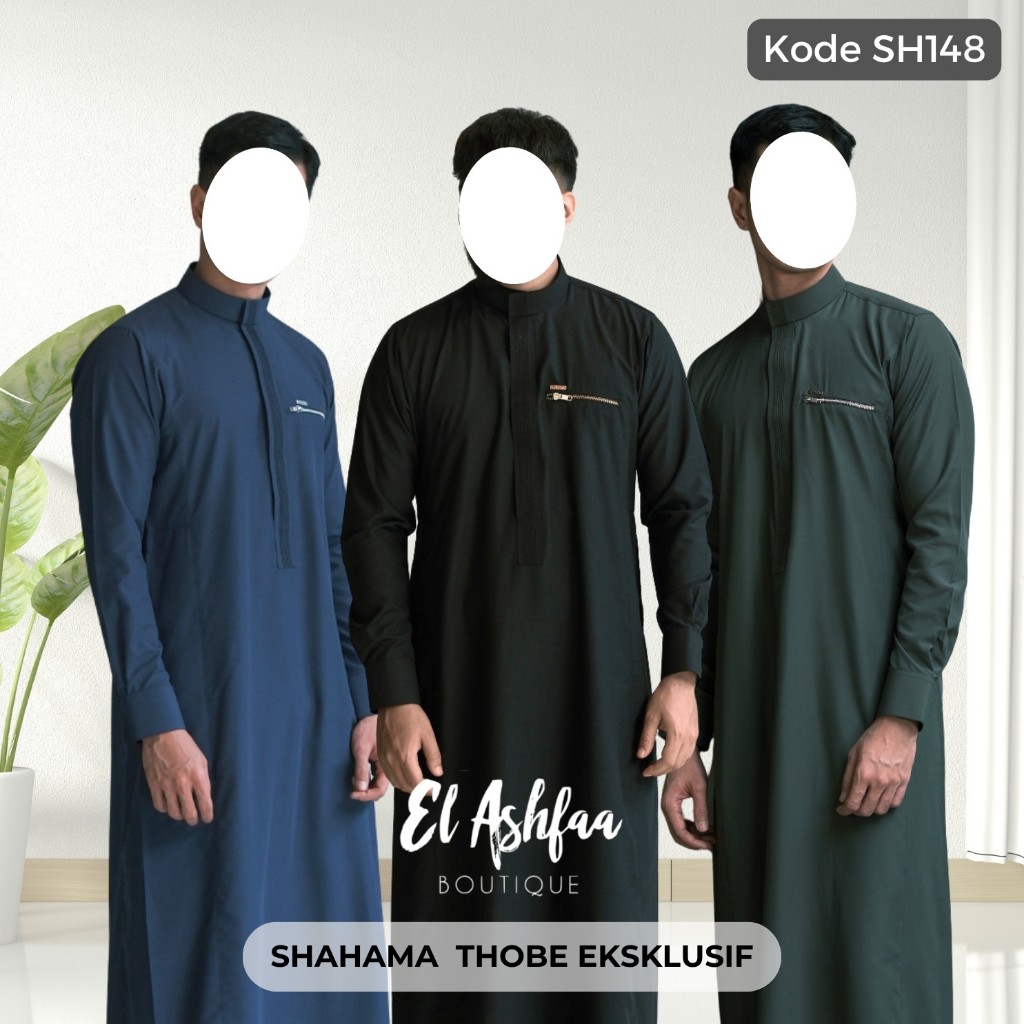 Jubah Saudi | Gamis Pria | Shahama Thobe Eksklusif SH 148 - El Ashfaa Boutique