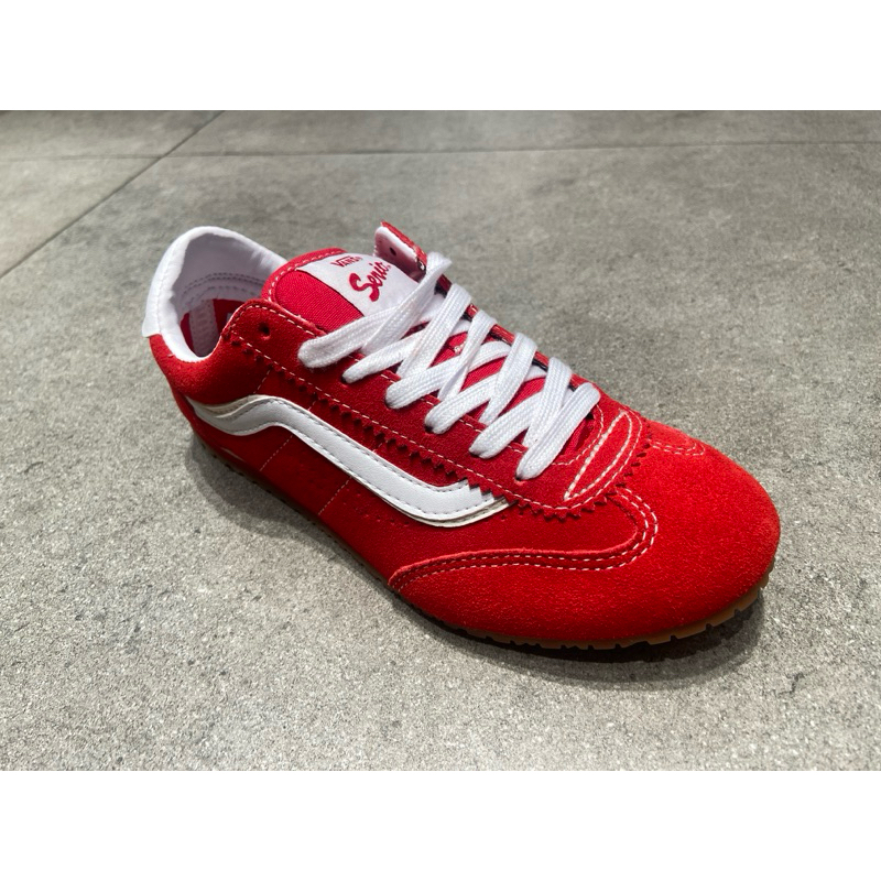 vans super low pro red chili