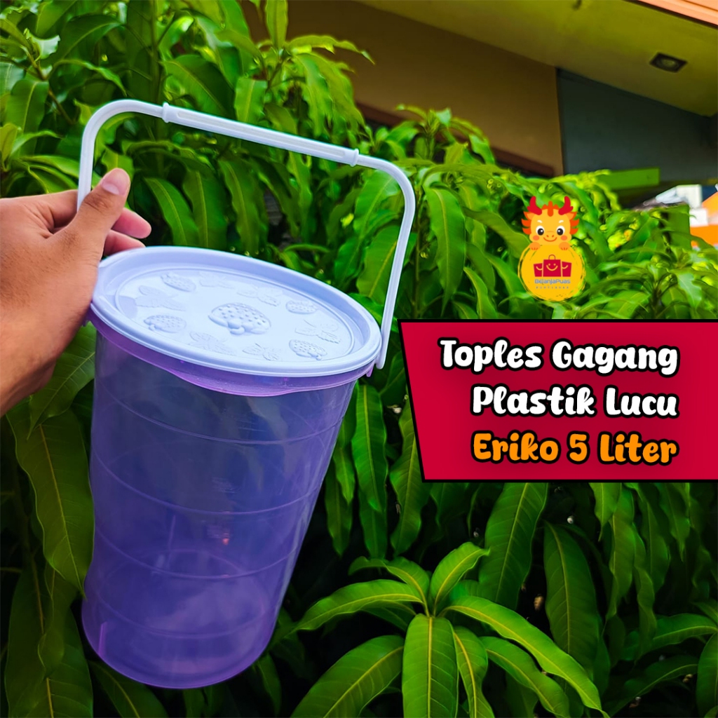 [ERIKO] Toples Plastik Gagang 5 Liter | Toples 5 Liter | Toples Aesthetic