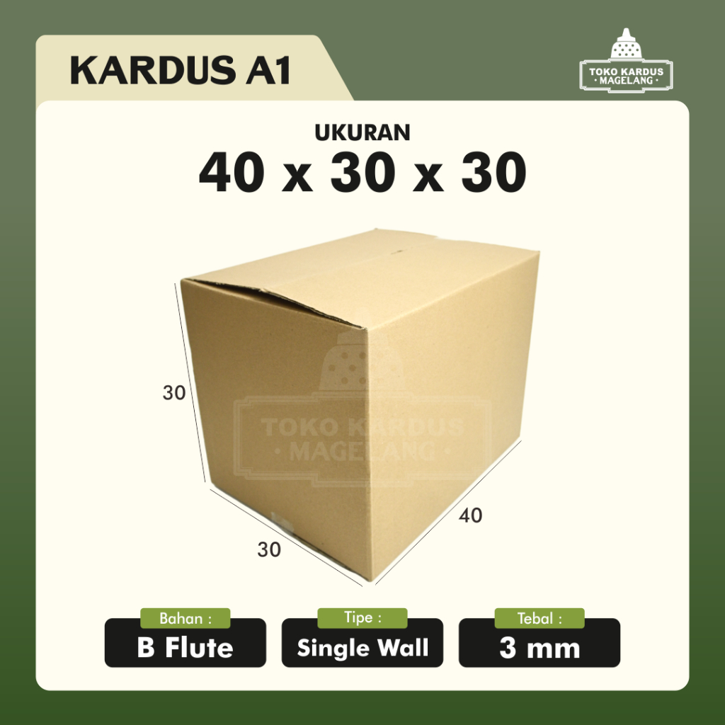 

Kardus Karton Box Polos Corrugated 40X30X30
