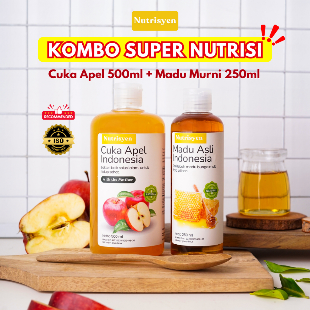 

Nutrisyen - SUPER NUTRISI Cuka Apel 500ml + Madu Murni 250ml bundling