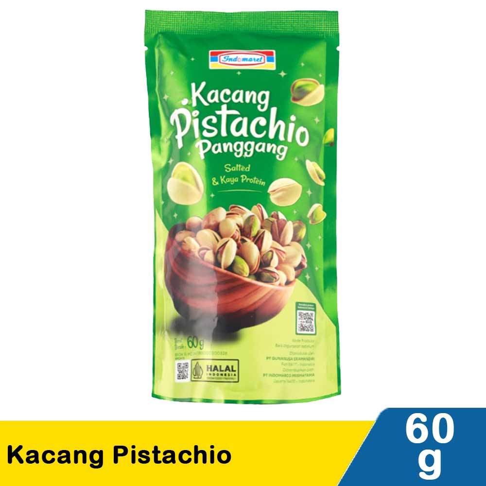 

Indomaret Kacang Pistachio 60g - Camilan Sehat Renyah, Kaya Nutrisi & Gurih Alami!